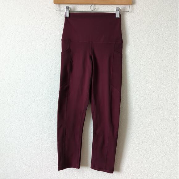 Yogalicious Lux Leggings Super High Rise Side Pockets Cropped Nude Tech XS - Picture 3 of 8